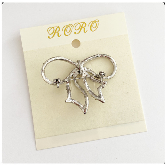 Rhinestone Bow Brooch and Pendant - Picture 2 of 2